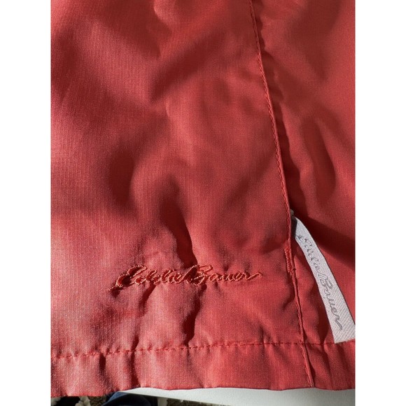 Eddie Bauer Women’s Windbreaker Jacket Hooded Vented Orange  Medium M Sp… - Picture 7 of 9
